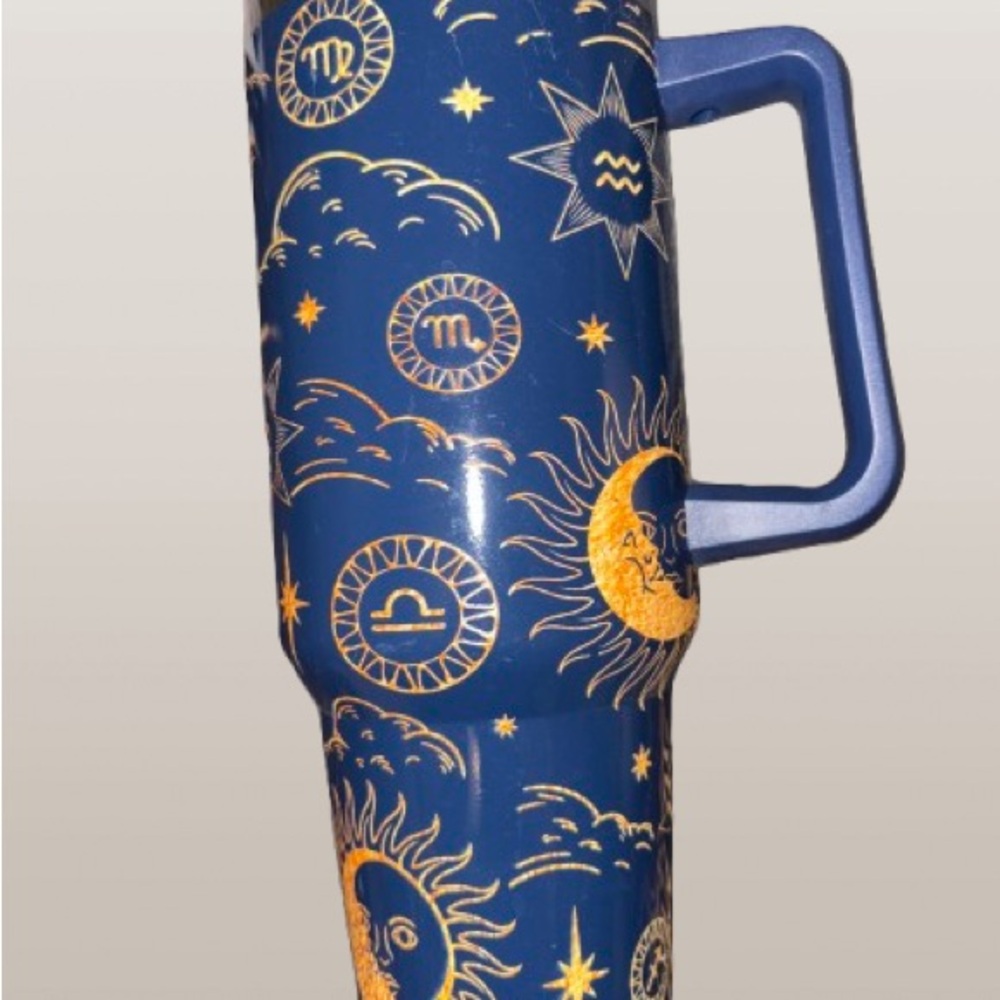 Boston Warehouse Navy Mug with Celestial Design